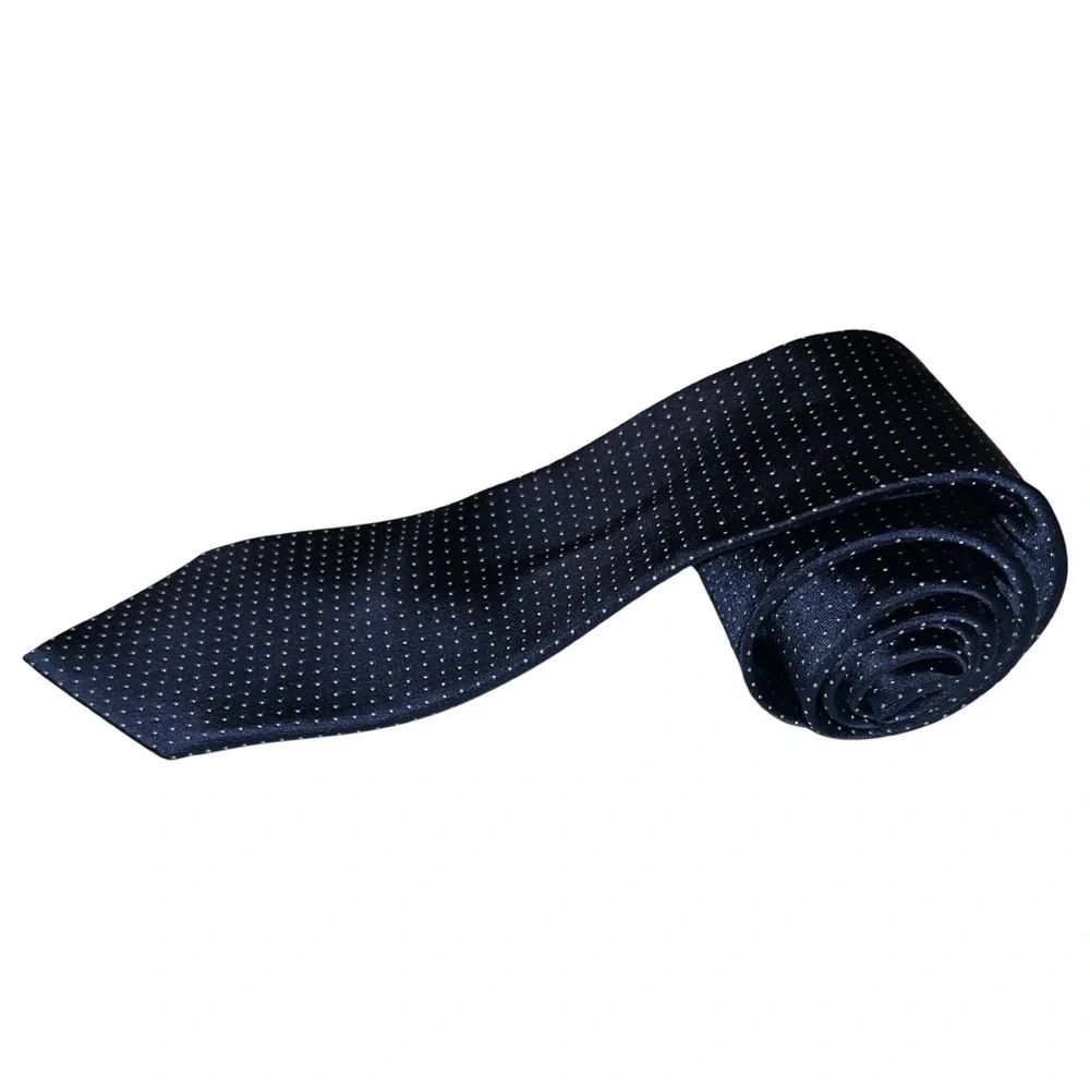 Tommy Hilfiger Necktie Men’s Blue White Polka Dots 58x3